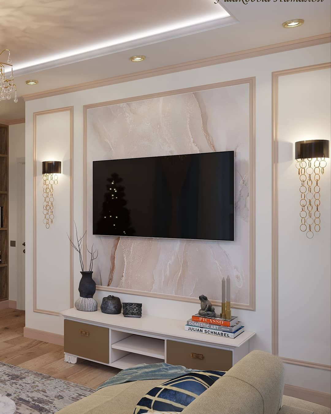 Гостиная в карамельной цветовой гамме