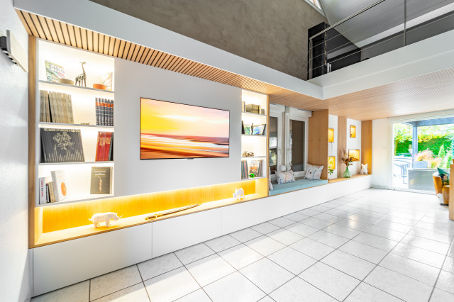 Agencement TV contemporary-vardagsrum