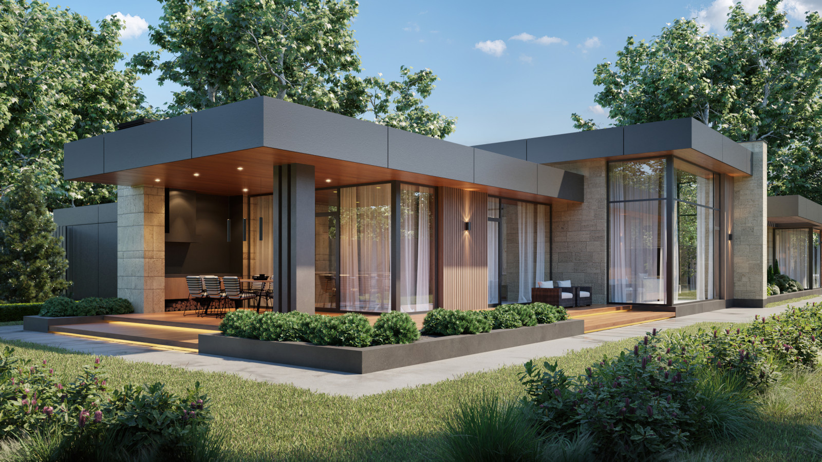 Проект одноэтажного индивидуального жилого дома. МО, Одинцовский р-н, д. Чигасов