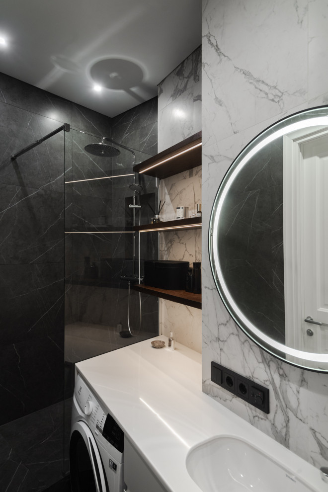 Просторная квартира в серых цветах