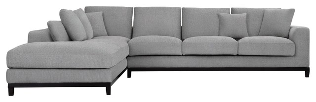 Kellan Sectional Sofa, Left Chaise, Light Gray
