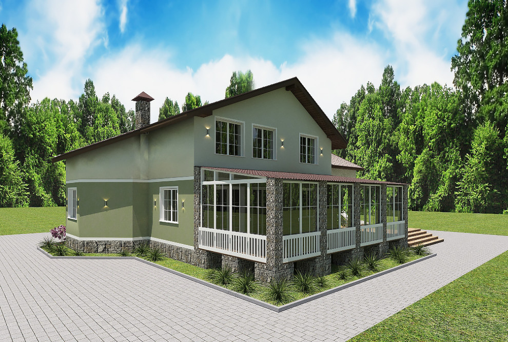 Европейская долина. Загородный дом для семьи из 4 человек.