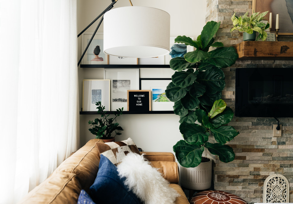 Living room - eclectic living room idea in Philadelphia