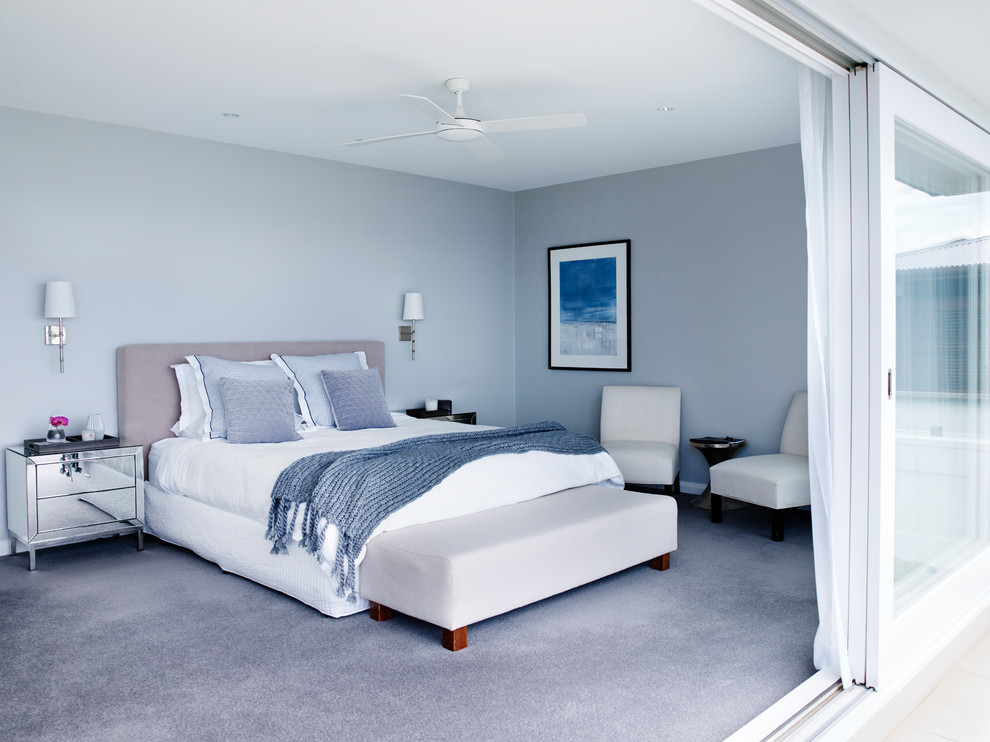 This is an example of a beach style bedroom in Sydney.