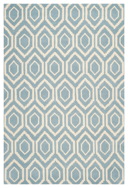 Safavieh Chatham Collection CHT731 Rug, Blue/Ivory, 6'x9'