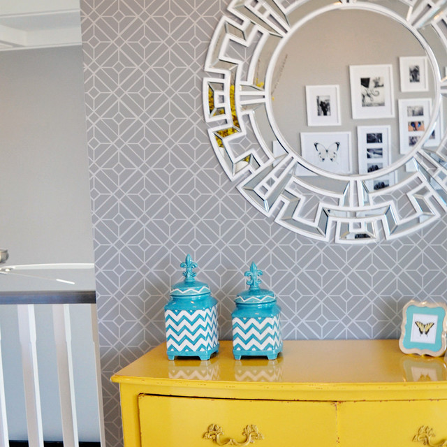 Lattice Wall Stencil - Modern - Wall Stencils - by Cute Stencils