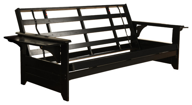 Mesa Frame Futon With Black Finish, Futon Sofa Bed Frame Only
