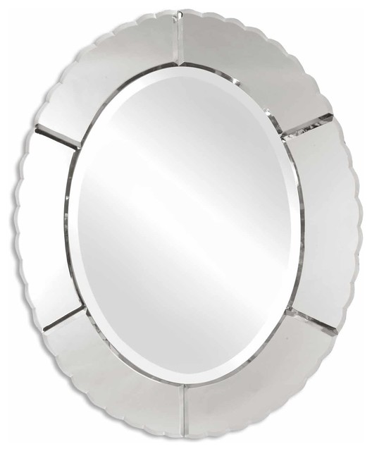 Evana Frameless Oval Mirror