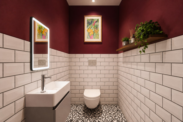 Maison Bordeaux contemporaneo-bagno-di-servizio