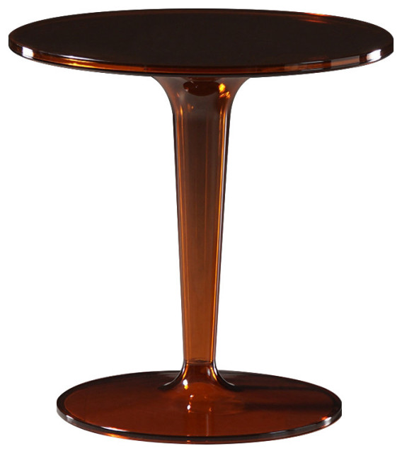 Acrylic End Table Amber Modern Accent Table Clear Round Side Table