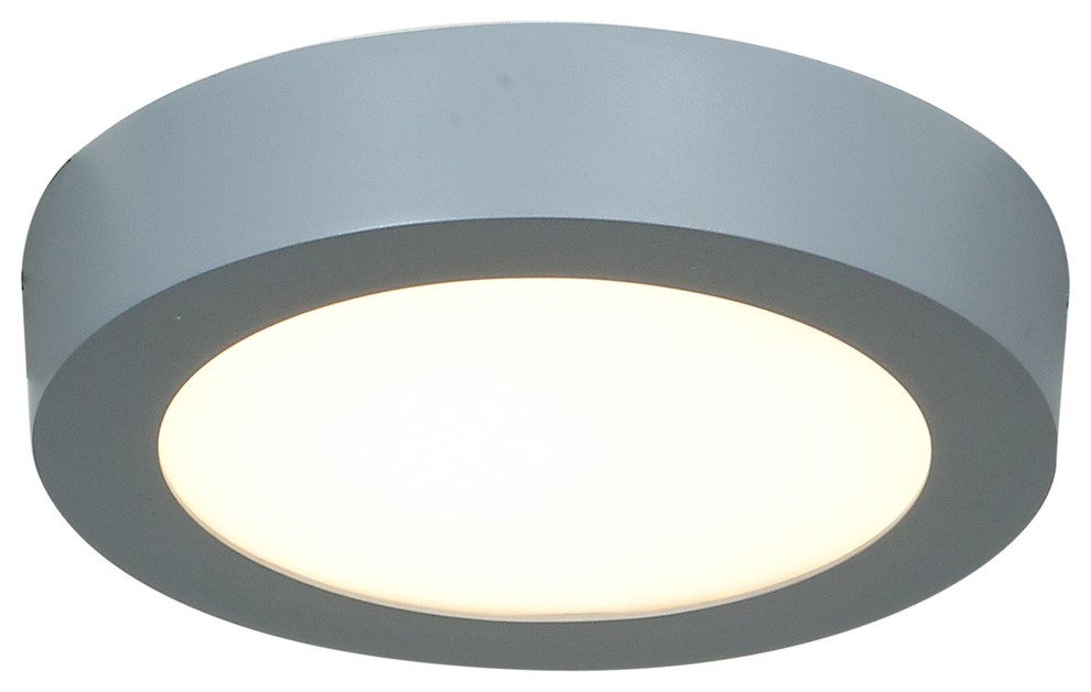 Access Lighting Strike Small Dimmable LED Round Flush Mount - Silver