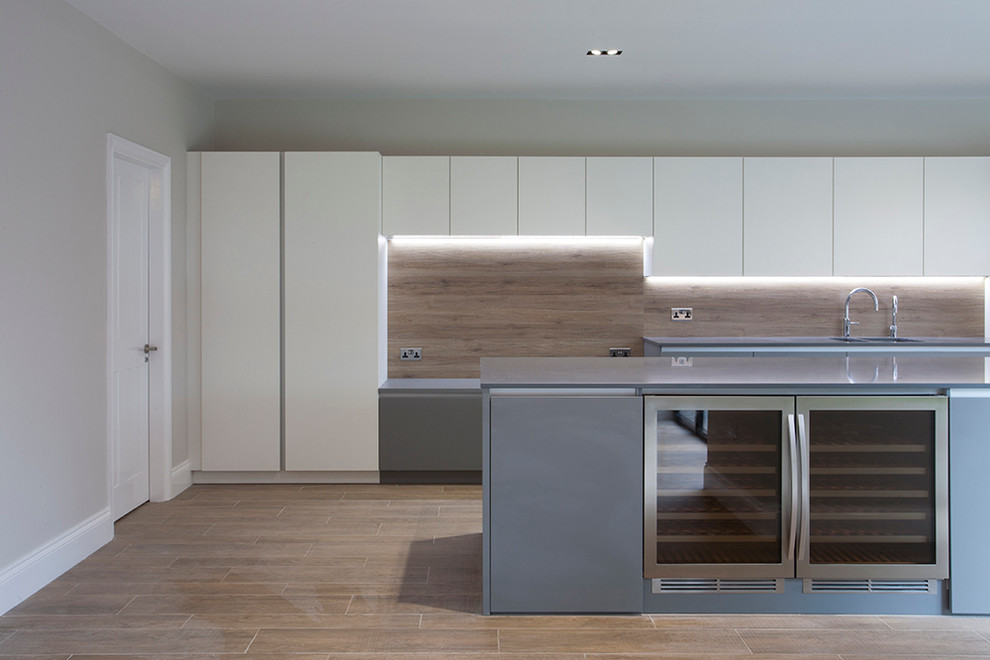 Contemporary kitchen in West Midlands.