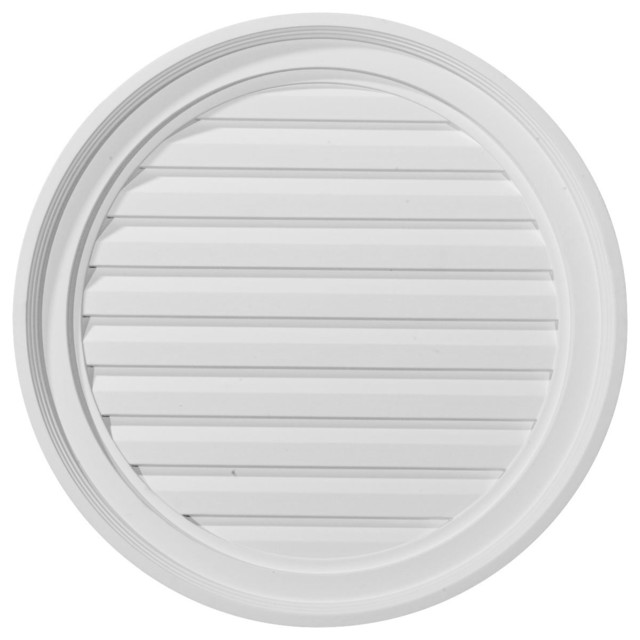 22"W x 22"H Round Gable Vent Louver Traditional Registers Grilles