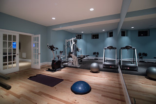 Home Basement Gymnasium and Dance Studio modern-home-gym