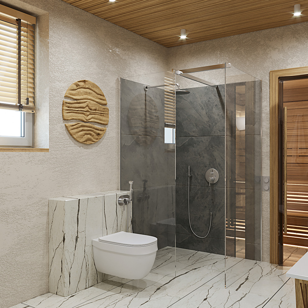 Дизайн-проект санузла в загородном доме