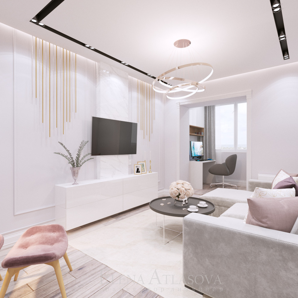 Гостиная с тремя зонами: для нее, для него и для совместного времяпровождения!