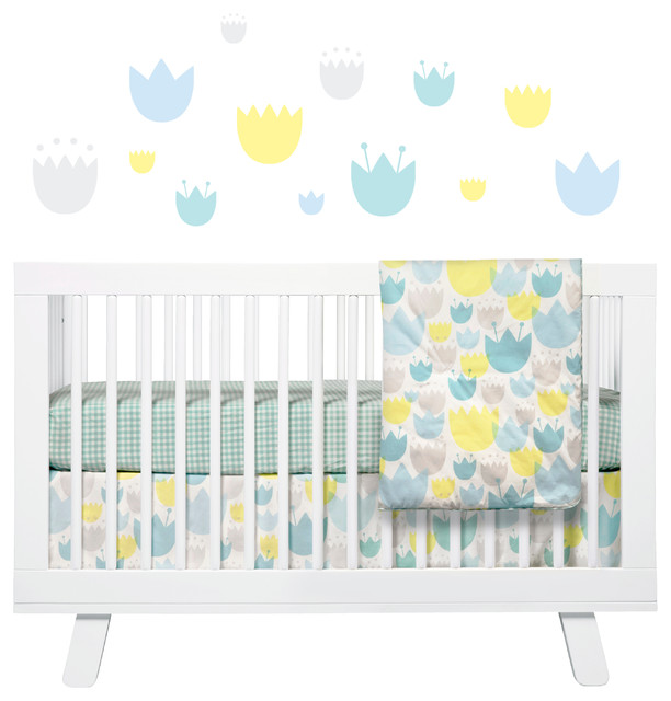 Babyletto Tulip Garden 5 Piece Crib Bedding Set Contemporary