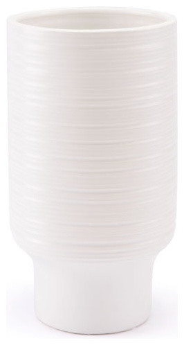 White Tall Vase Contemporary Vases By Whole Living White Tall Vase
