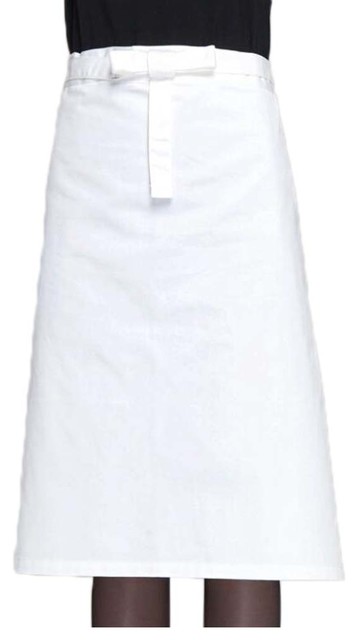 white half apron