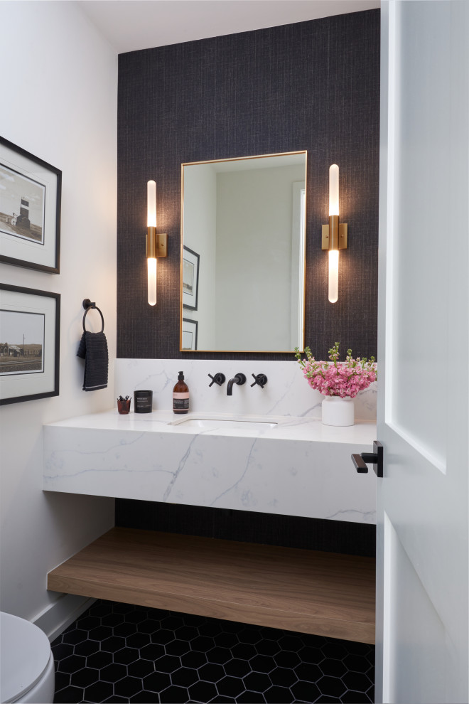 Roe Ave. - Scandinavian - Powder Room - Toronto - by ALC Interiors