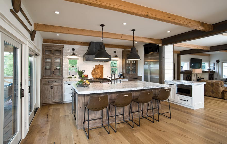 Inspiration for a rustic kitchen remodel in Charlotte