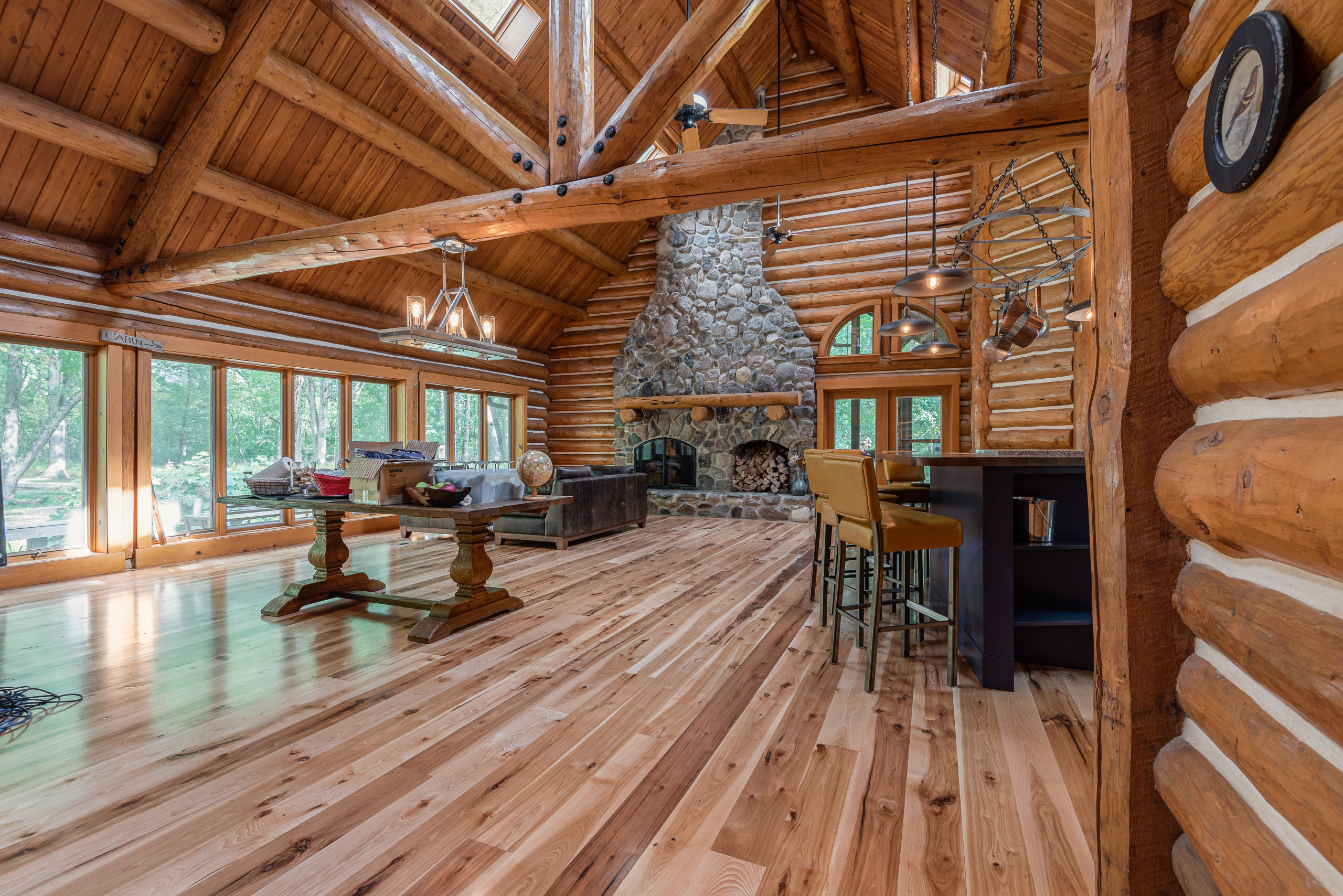 Modern Log Cabin Kitchen