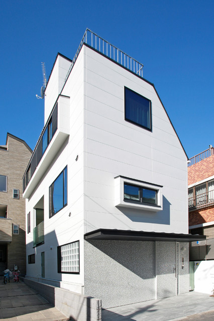 ひかりを組み込む家 contemporain-facade