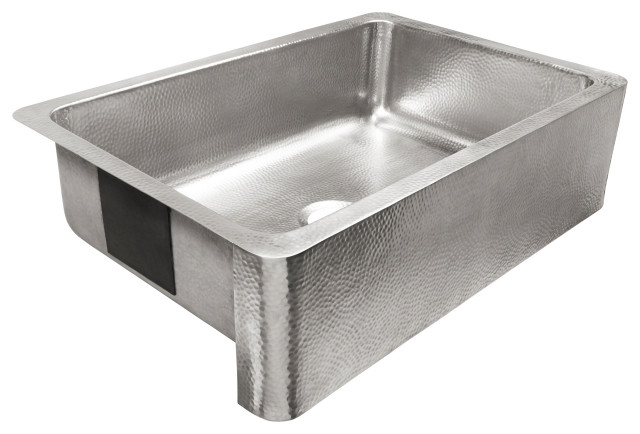 Percy 32" Farmhouse Stainless Steel Single Bowl Kitchen Sink, Brushed