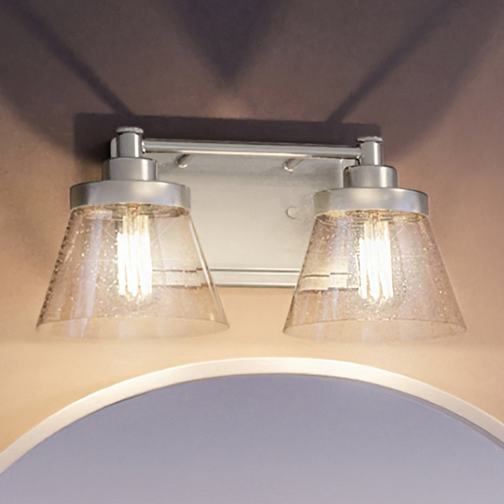 Luxury Traditional Bath Light, Brushed Nickel - Transitional - Bathroom ...