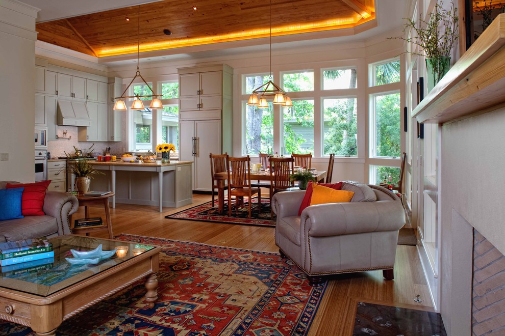 Design ideas for a traditional open plan dining in Atlanta.