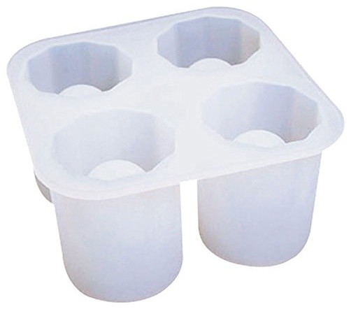 Freezer Set Ice Shot Plastic Frozen Party Drink Glass Mould Tray Cube Maker 12pk 