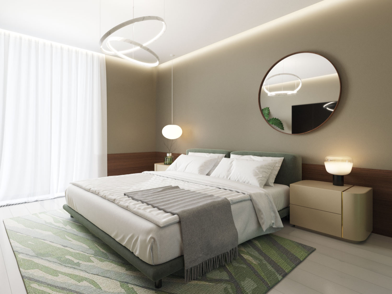 Мастер-спальня в итальянском минимализме