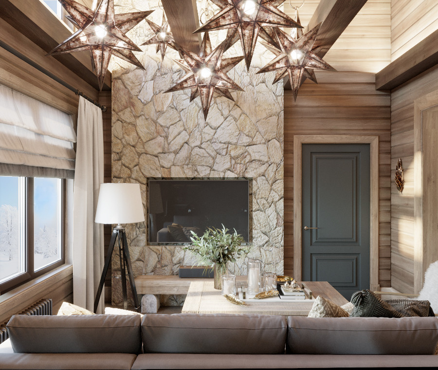 Гостиная вид на тв