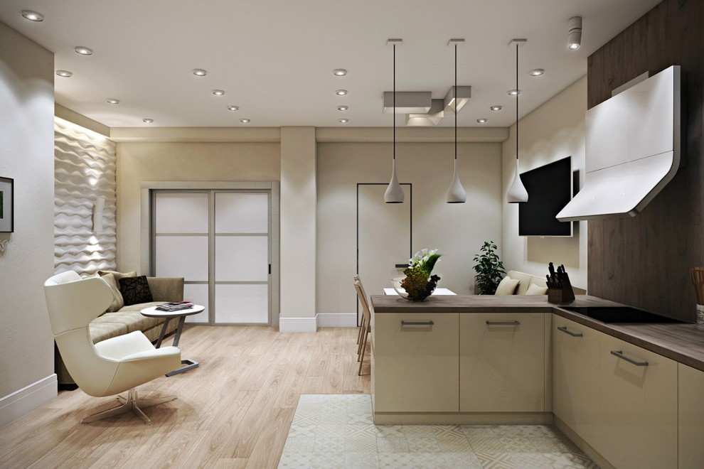 Дизайн трехкомнатной квартиры 85 кв.м.