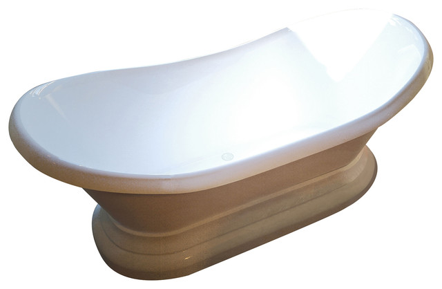 Atlantis Whirlpools Reef X Oval Freestanding Soaker Bathtub Traditional Bathtubs By