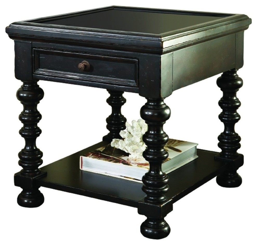 Tommy Bahama Home Kingstown Explorer End Table in Tamarind