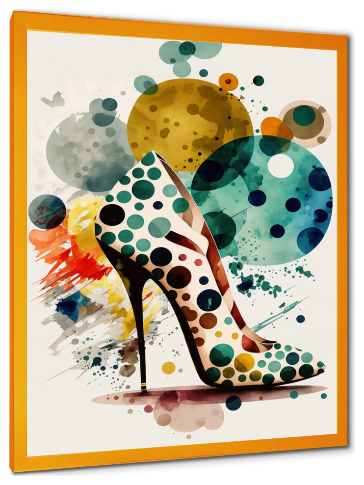 Retro Art Deco High Heel Shoe VI Framed Print, 12x20 - Contemporary ...