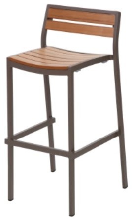Biloxi Brc Stackable Bar Stool Silver Contemporary Outdoor Bar Stools And Counter Stools By Smith Barnett Llc