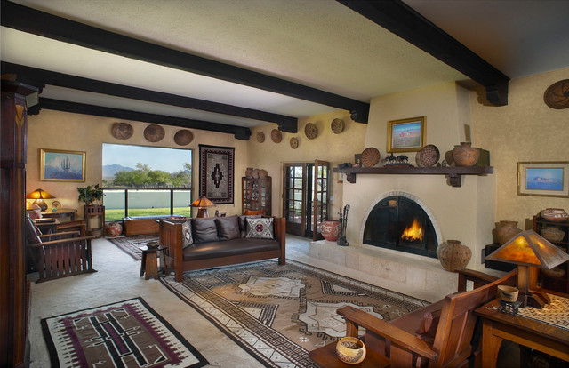 native american inspired living room