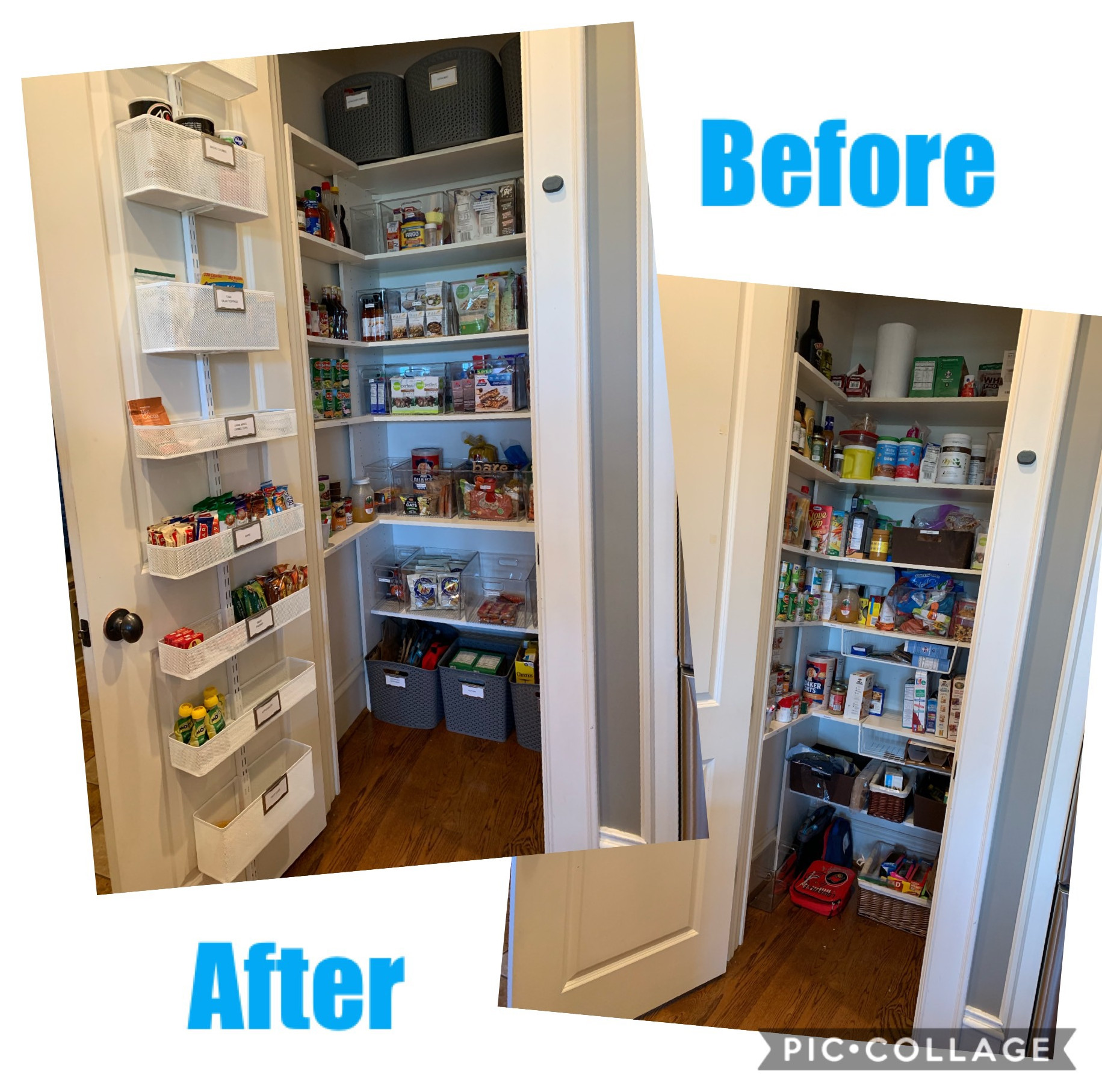 Pantry before and after