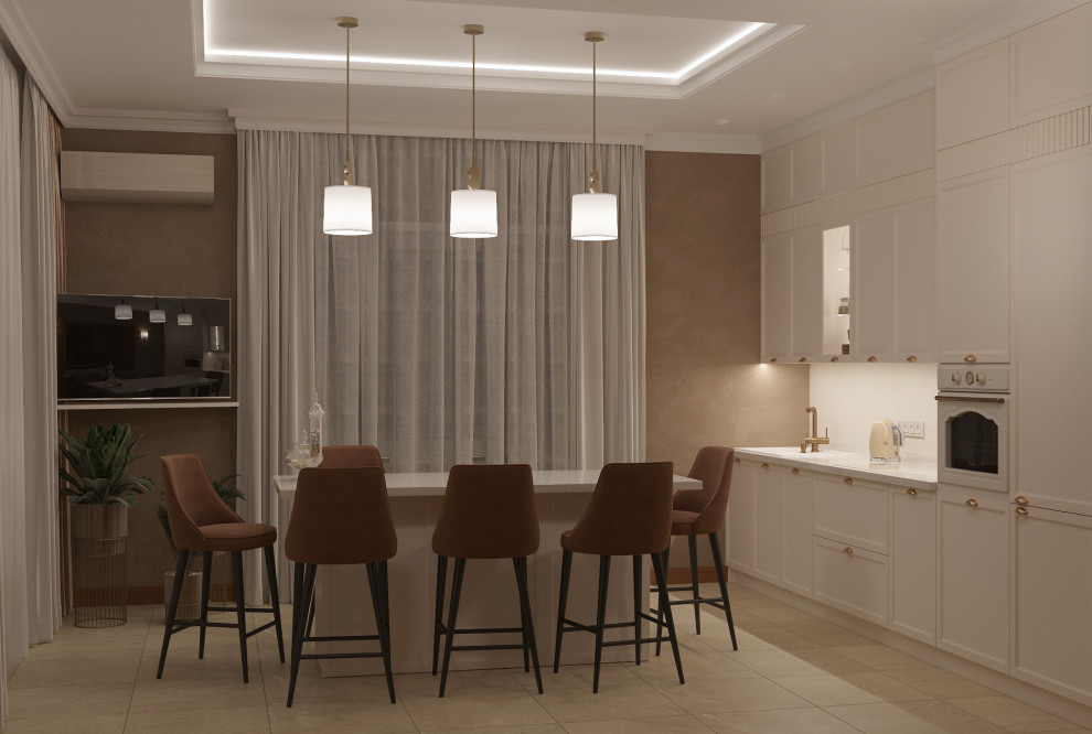 Интерьер гостиной загородного дома