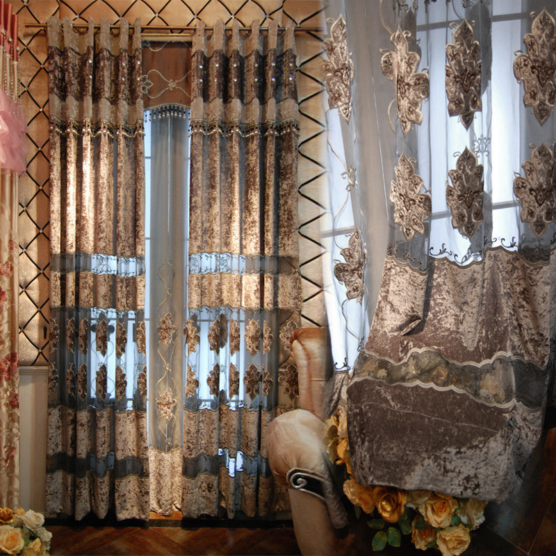 Customized Curtains in Grey Color