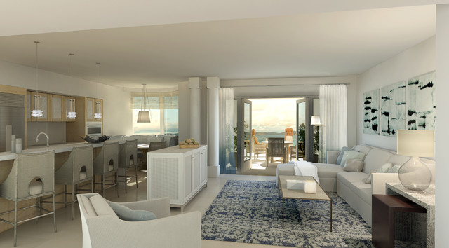 Baccarat Residences maritim-vardagsrum