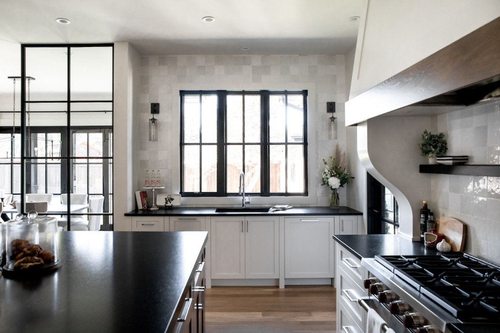 Transitional kitchen photo in Calgary