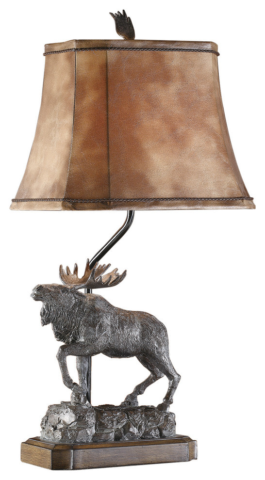 Majestic Moose Resin Table Lamp