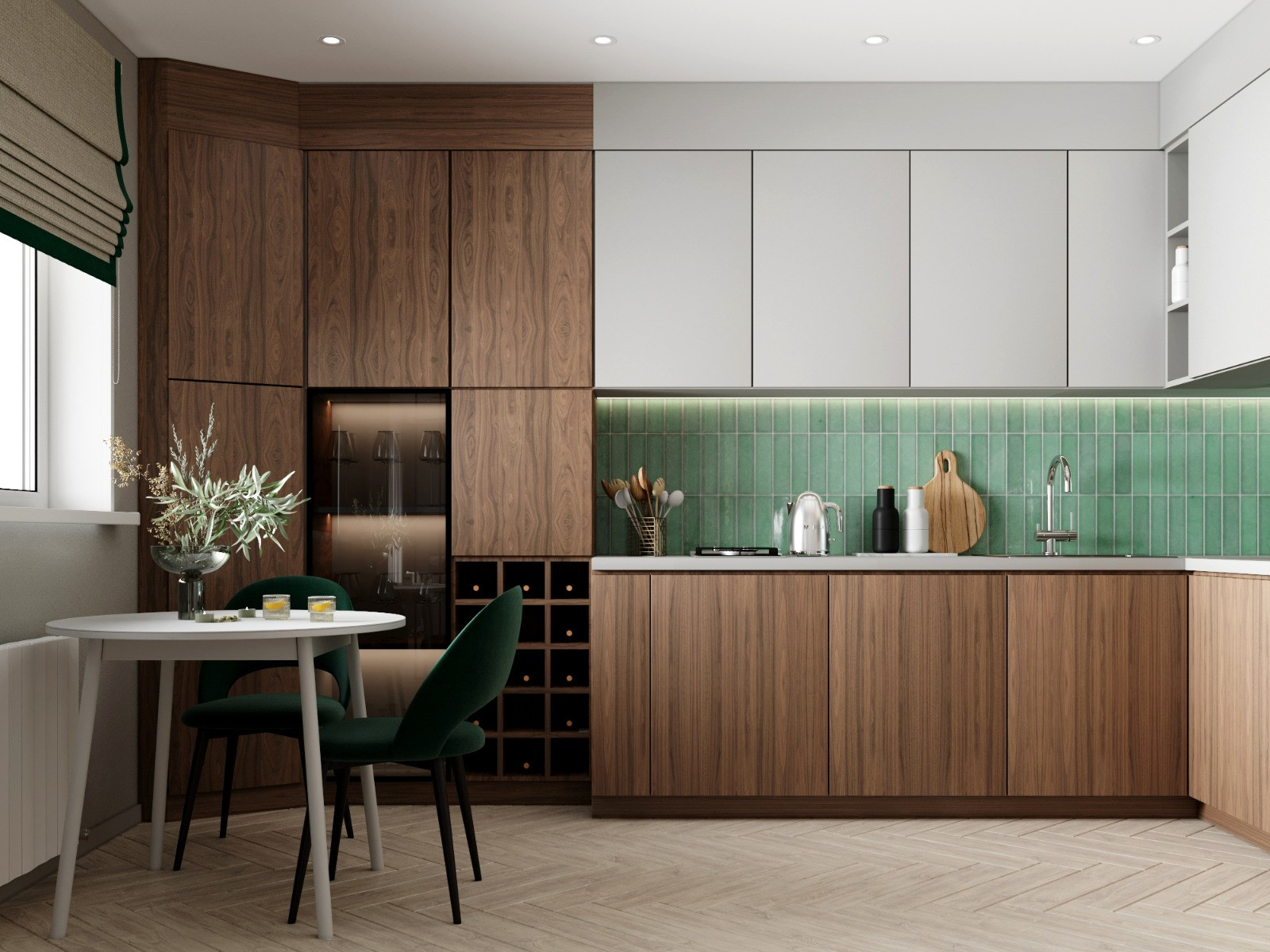 Кухня в скандинавском стиле в ЖК "Нахабино"