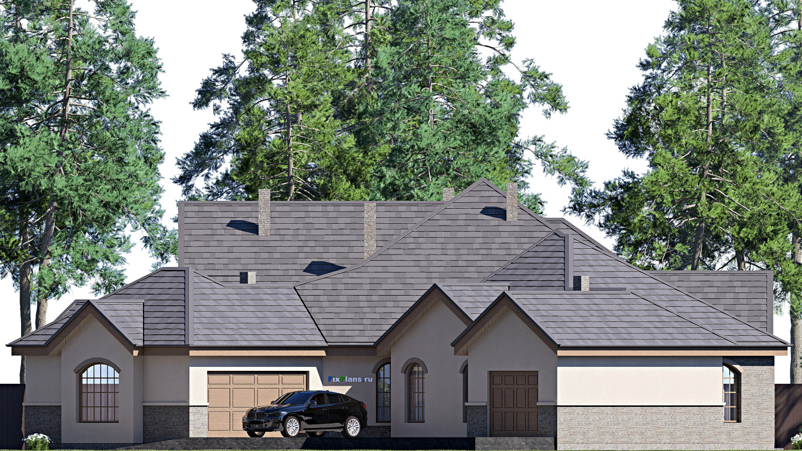 Проект одноэтажного дома 34х26м S428м2 F-17216