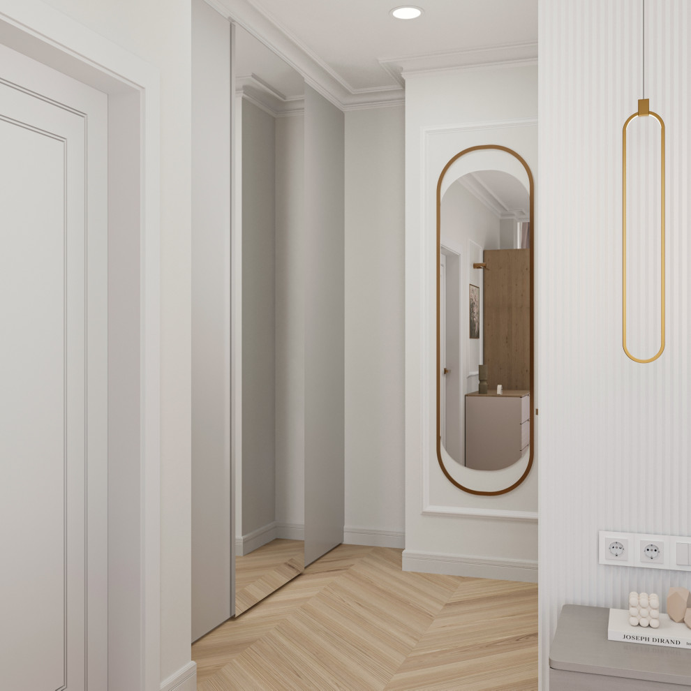 Проект квартиры в 99,2 м2 в неоклассике для молодой пары