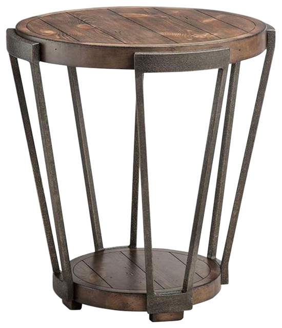 Yukon Round End Table - Industrial - Side Tables And End Tables - by ...