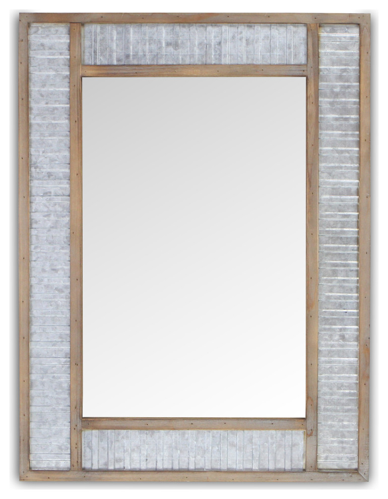 Railroad Galvanized Mirror Farmhouse Wall Mirrors by Cheungs Houzz